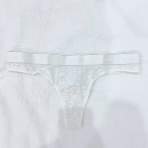 Victoria’s Secret Shine Heather Cotton Logo Thong Panty🤍